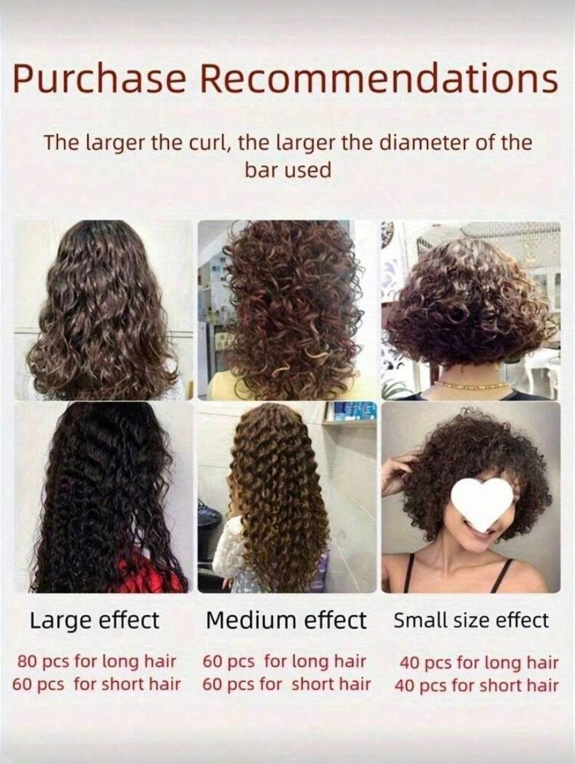 Lot de 20 Bigoudis Spirale Sans Chaleur, Kit de Coiffure DIY, Accessoires Cheveux