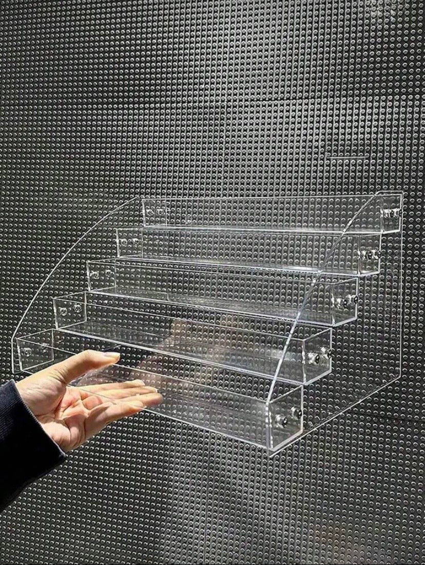 Support de Rangement Maquillage Transparent, Style Moderniste, Grande Capacité pour Maison et Salle de Bain