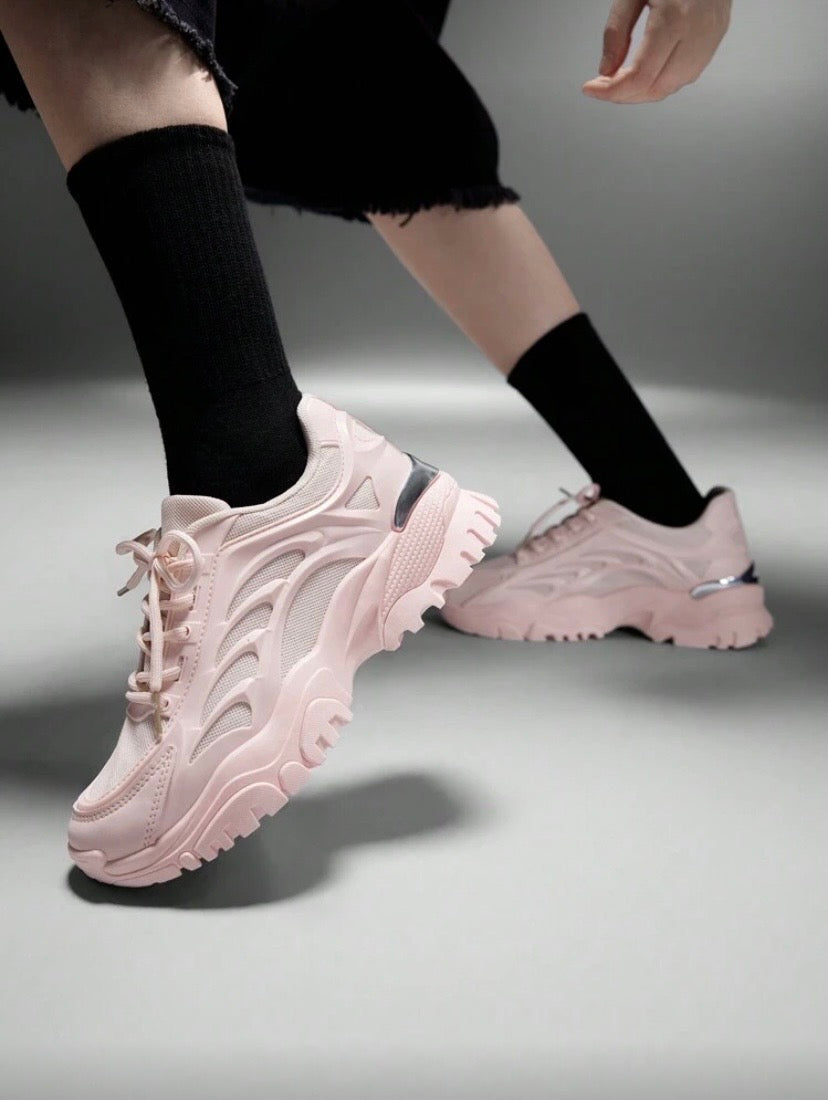 Baskets légères à semelle épaisse, style décontracté et polyvalent pour l’été et le quotidien 👟