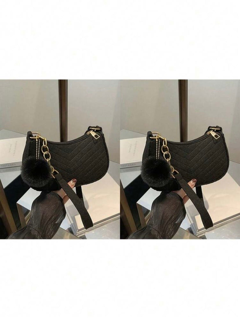 Sac bandoulière élégant et minimaliste pour femme avec fermeture zippée, intérieur spacieux et design polyvalent, idéal pour le travail, les voyages et les occasions quotidiennes ou habillées