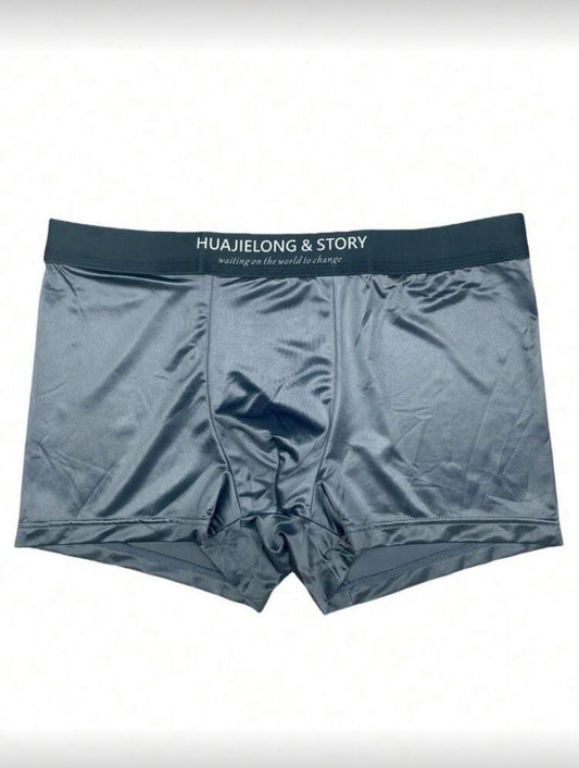 Lot de 4 Boxers Homme Effet Satin, Lisses, Légers et Respirants pour l’Été