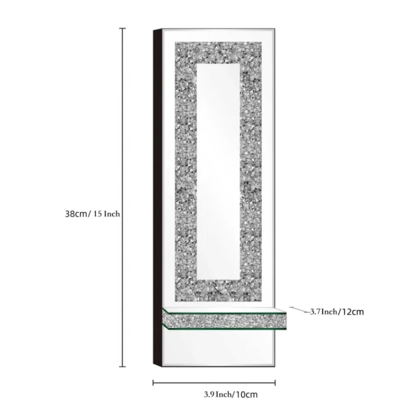 Lot de supports muraux pour bougies au design miroir argenté avec bougeoirs dorés, décoration murale moderne pour chambre ou salle à manger.