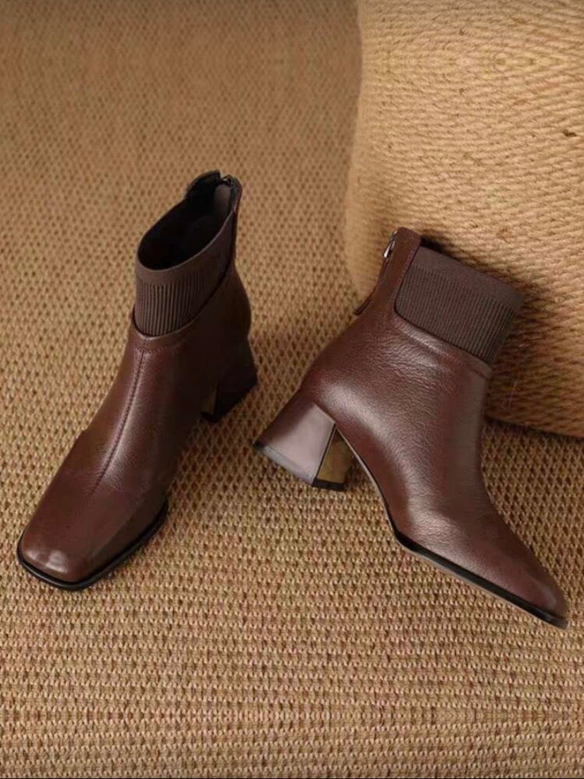 Bottines Chelsea Femme Plates – Talon Bas, Fermeture Arrière, Style Rétro Polyvalent