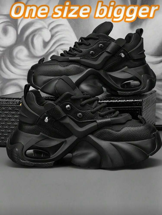 Baskets Unisex Rétro à Semelle Épaisse, Respirantes en Maille, Confort Rehaussant — Taille Grand, Prendre Une Pointure En Dessous