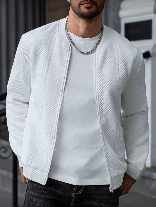 Veste Homme Zippée Col Baseball – Style Casual Estival