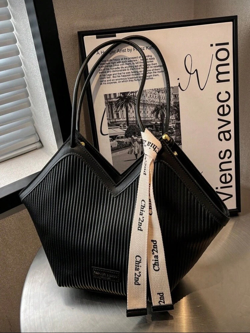 Sac épaule color block à double poignée, grande capacité, style classique et élégant 👜