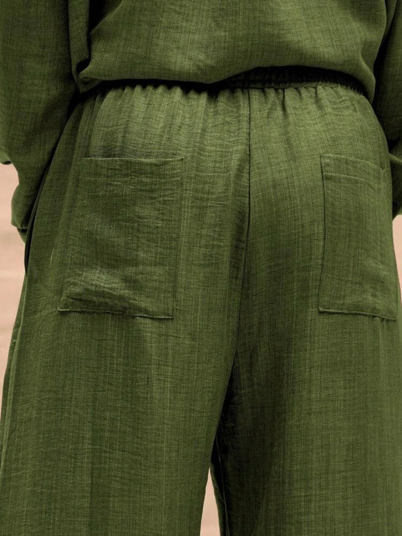Pantalon ample pour homme en lin, style décontracté été et vacances, confortable et léger pour le printemps et l’été.