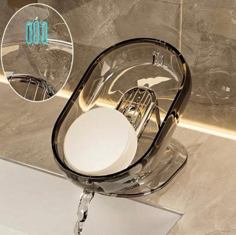 Porte-savon mural double couche en acier inoxydable – Support pratique sans perçage pour salle de bain 🚿✨
