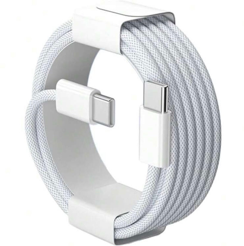 Câble USB-C vers USB-C tressé en nylon pour charge rapide et transfert de données