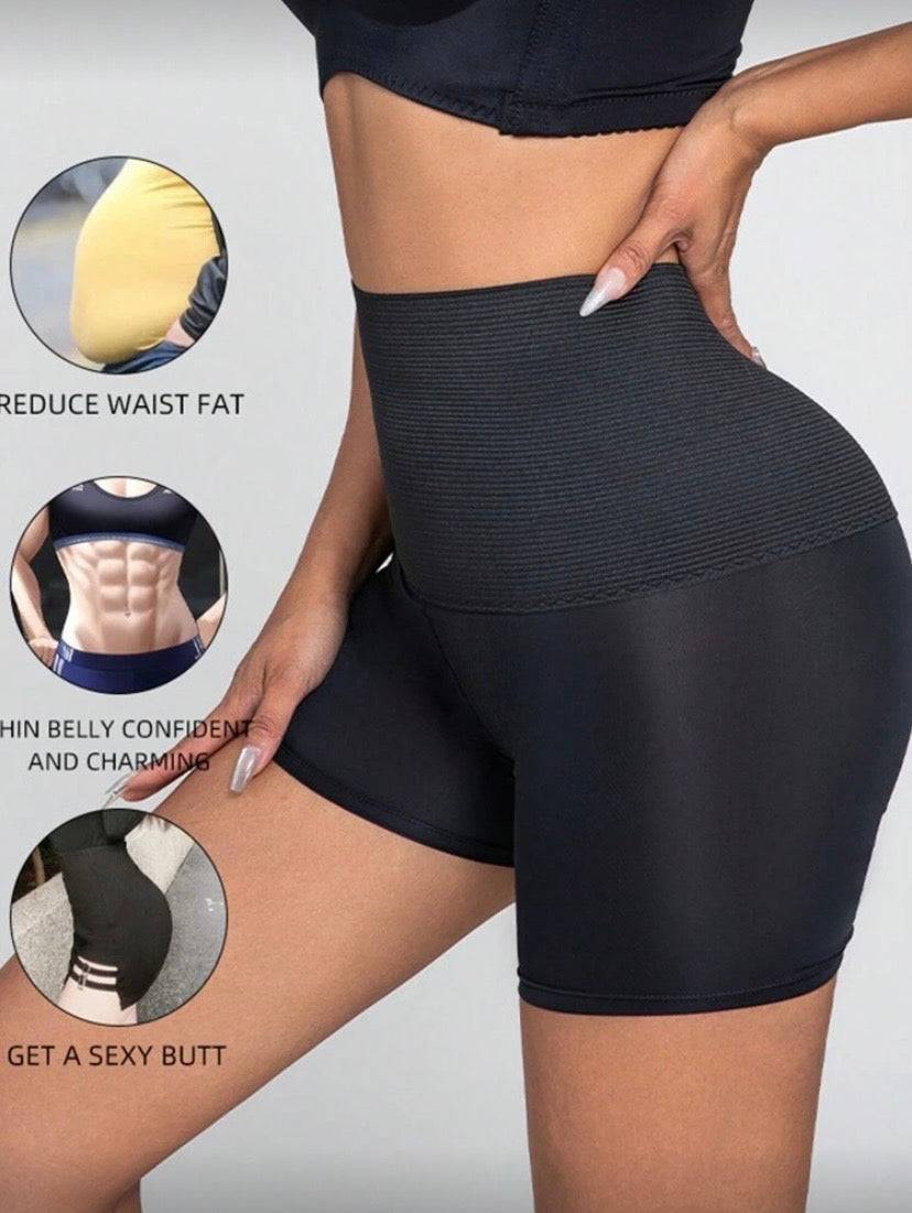 Pantalon gainant taille haute sculptant avec effet ventre plat et rehaussement des fesses