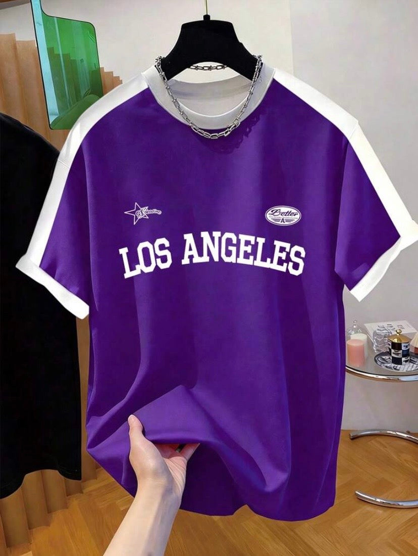 T-shirt imprimé pour homme à col rond, style décontracté, léger et polyvalent pour toutes les saisons