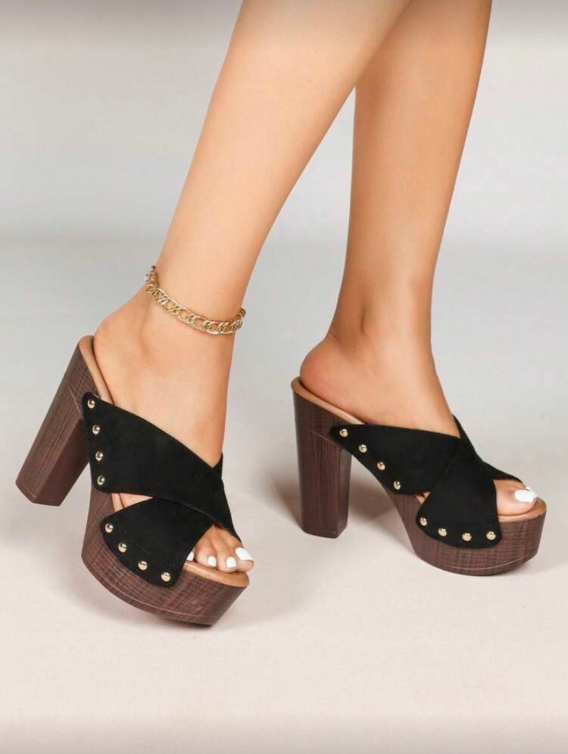 Sandales Femme à Talon Haut et Plateforme – Semelle Épaisse, Bride, Bout Ouvert, Style Été