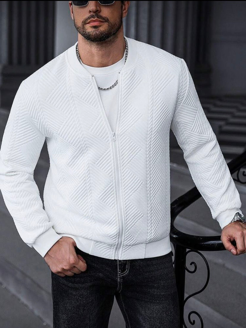 Veste Homme Zippée Col Baseball – Style Casual Estival