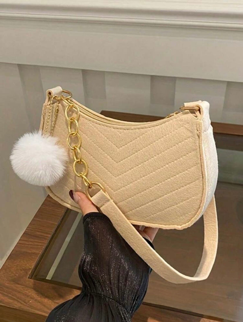 Sac bandoulière élégant et minimaliste pour femme avec fermeture zippée, intérieur spacieux et design polyvalent, idéal pour le travail, les voyages et les occasions quotidiennes ou habillées