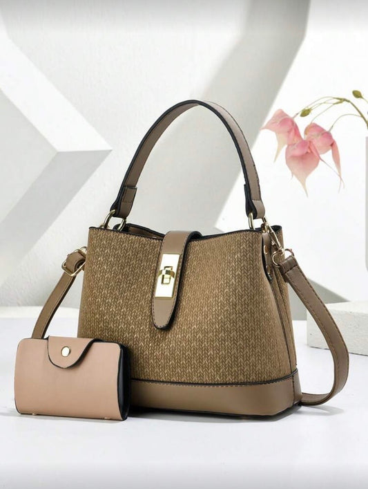 Set sac seau polyvalent pour femme, sac à bandoulière élégant à porter épaule ou croisé, grande capacité 👜