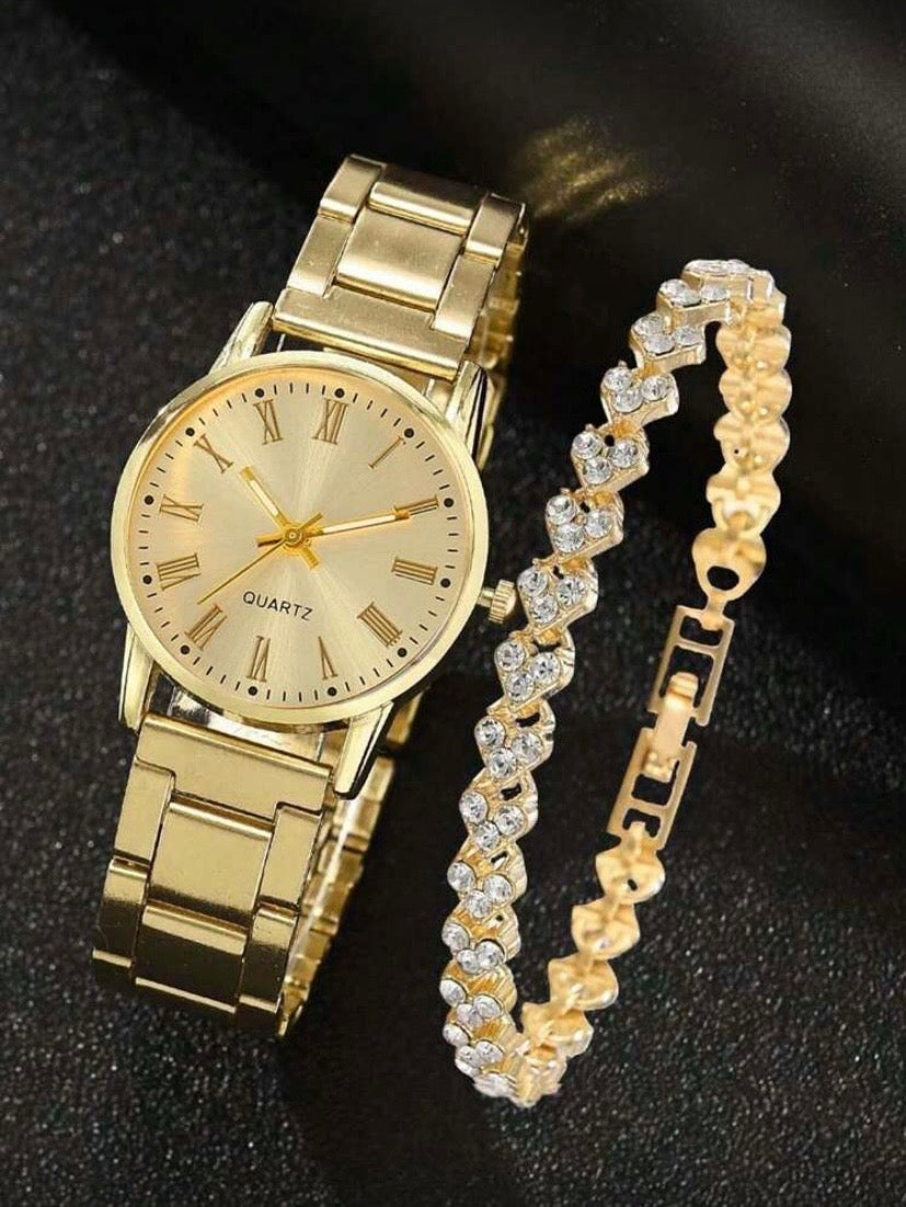 Montre digitale élégante à petit cadran avec bracelet assorti – Ensemble raffiné pour femme 🎓✨