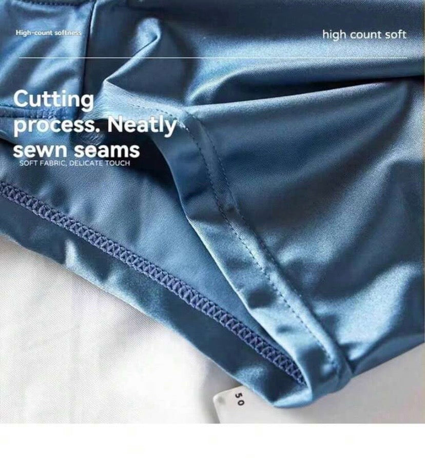 Lot de 4 Boxers Homme Effet Satin, Lisses, Légers et Respirants pour l’Été