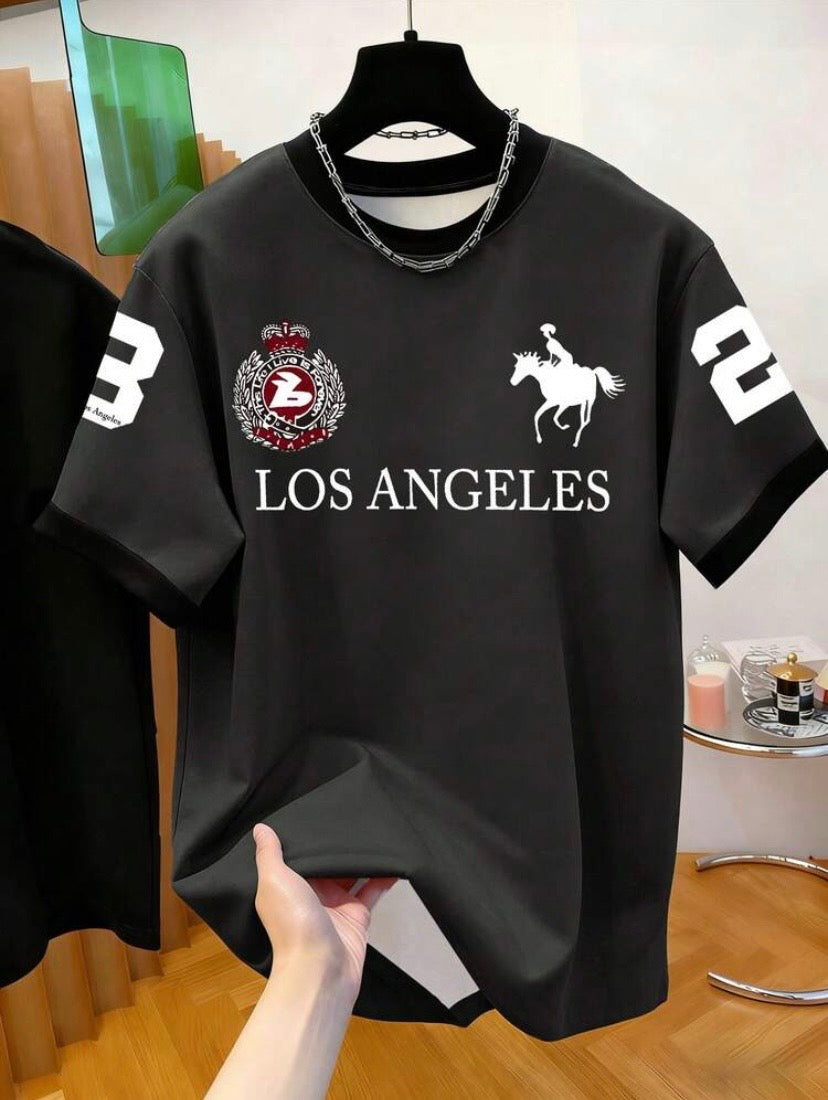 T-shirt homme imprimé à col rond, léger et adapté à toutes les saisons