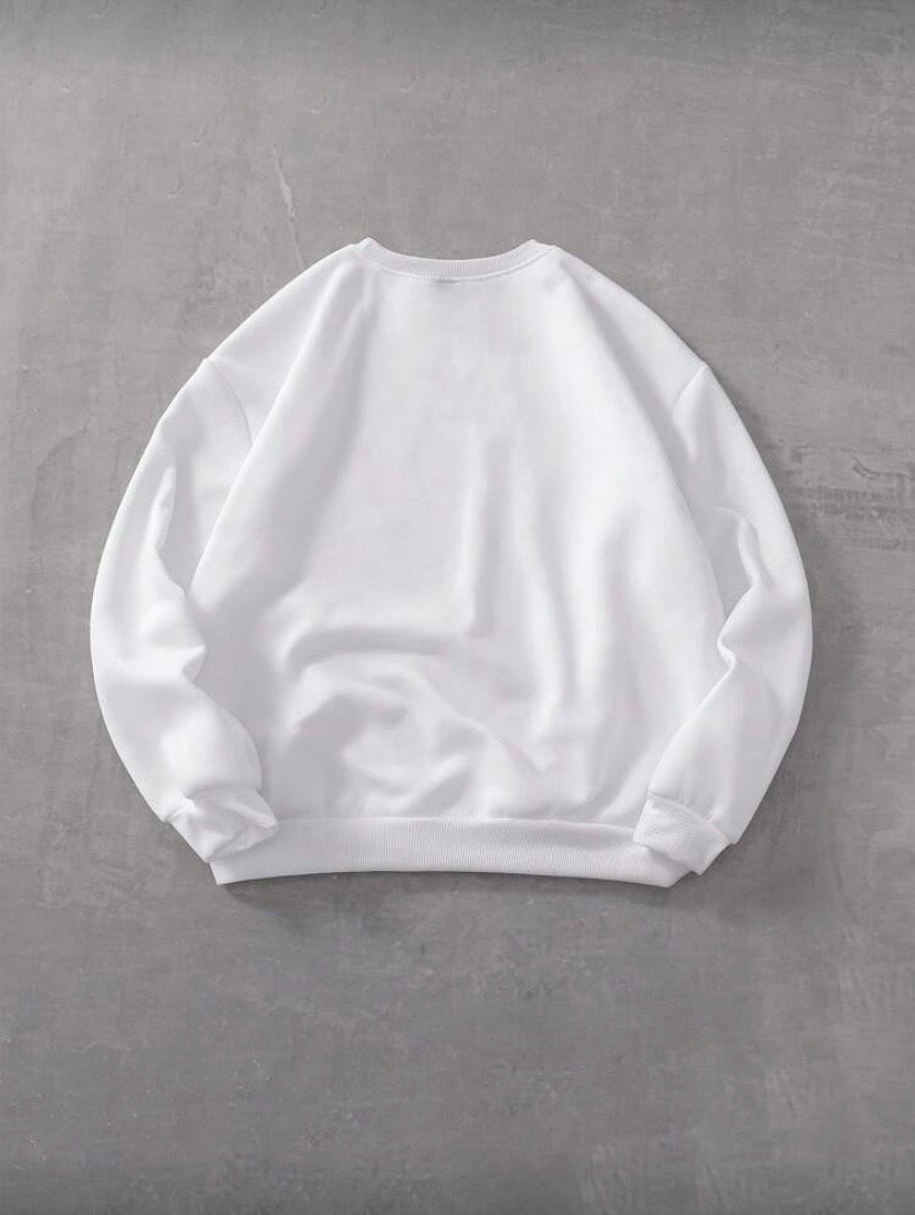 Sweat Homme Imprimé, Col Rond, Manches Longues, Style Décontracté