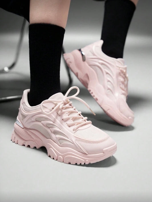 Baskets légères à semelle épaisse, style décontracté et polyvalent pour l’été et le quotidien 👟