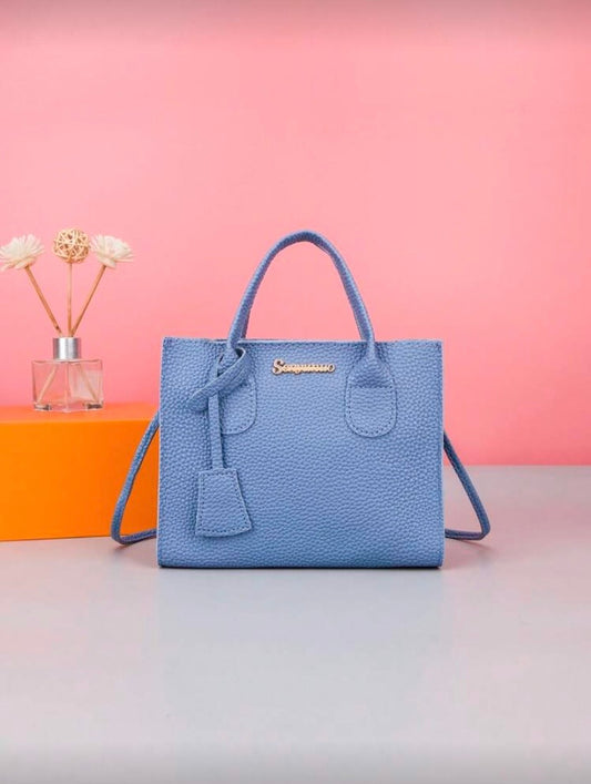 Petit sac carré texturé, porté main ou croisé, style élégant pour femme 👜