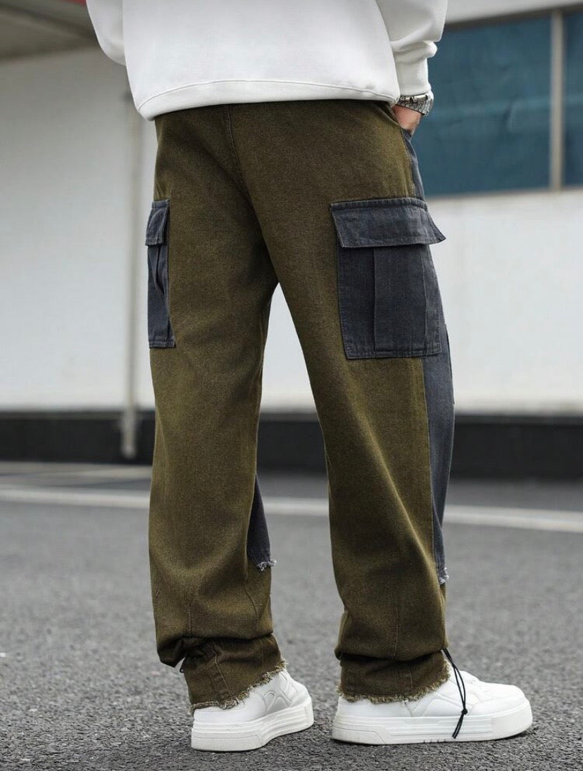 Pantalon Cargo Homme Décontracté en Coton, Coupe Baggy et Style Urbain