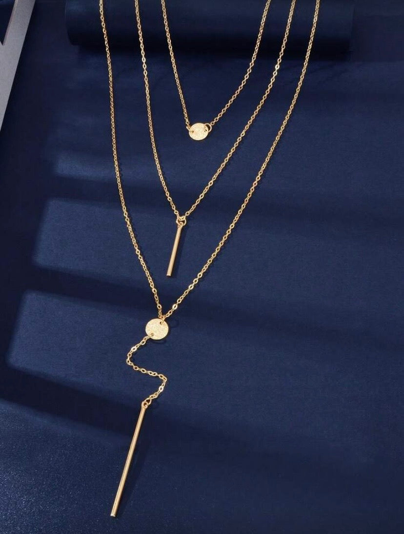 Collier long tendance à chaînes multi-rangs – Élégance moderne et stylée ✨