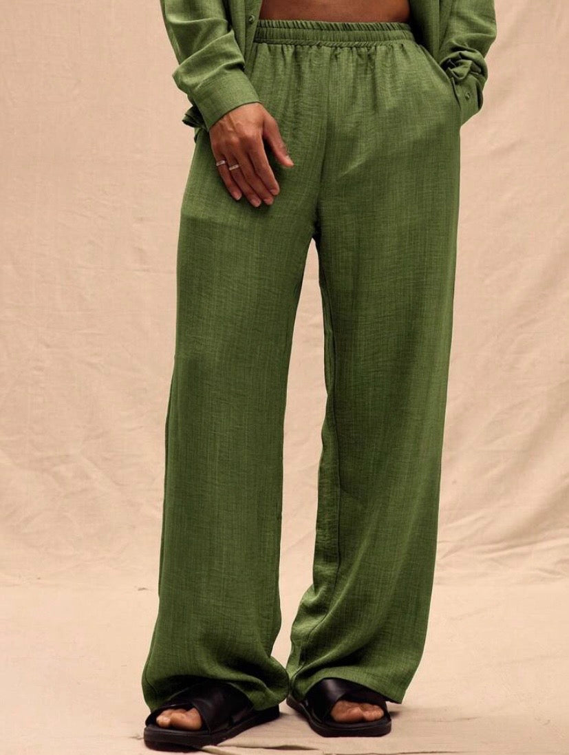 Pantalon ample pour homme en lin, style décontracté été et vacances, confortable et léger pour le printemps et l’été.
