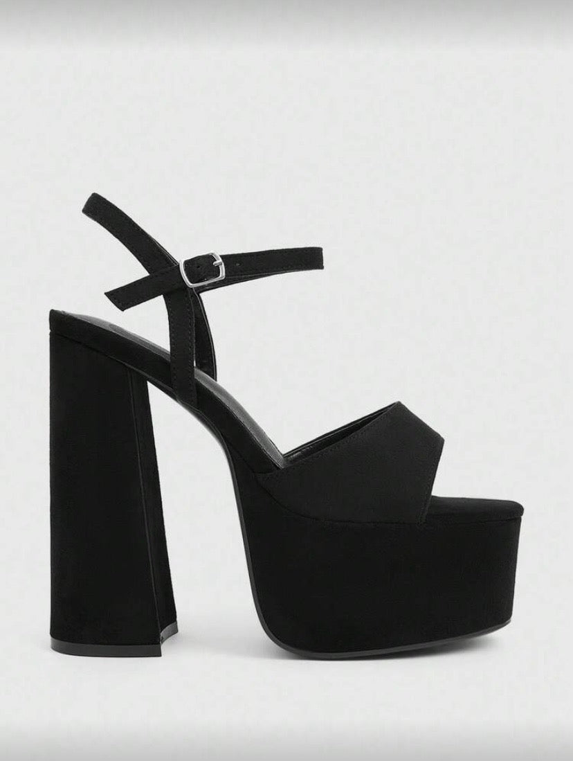 Sandales Femme à Talon Haut et Plateforme – Talon Épais, Style Élégant Imperméable pour Soirée et Fêtes