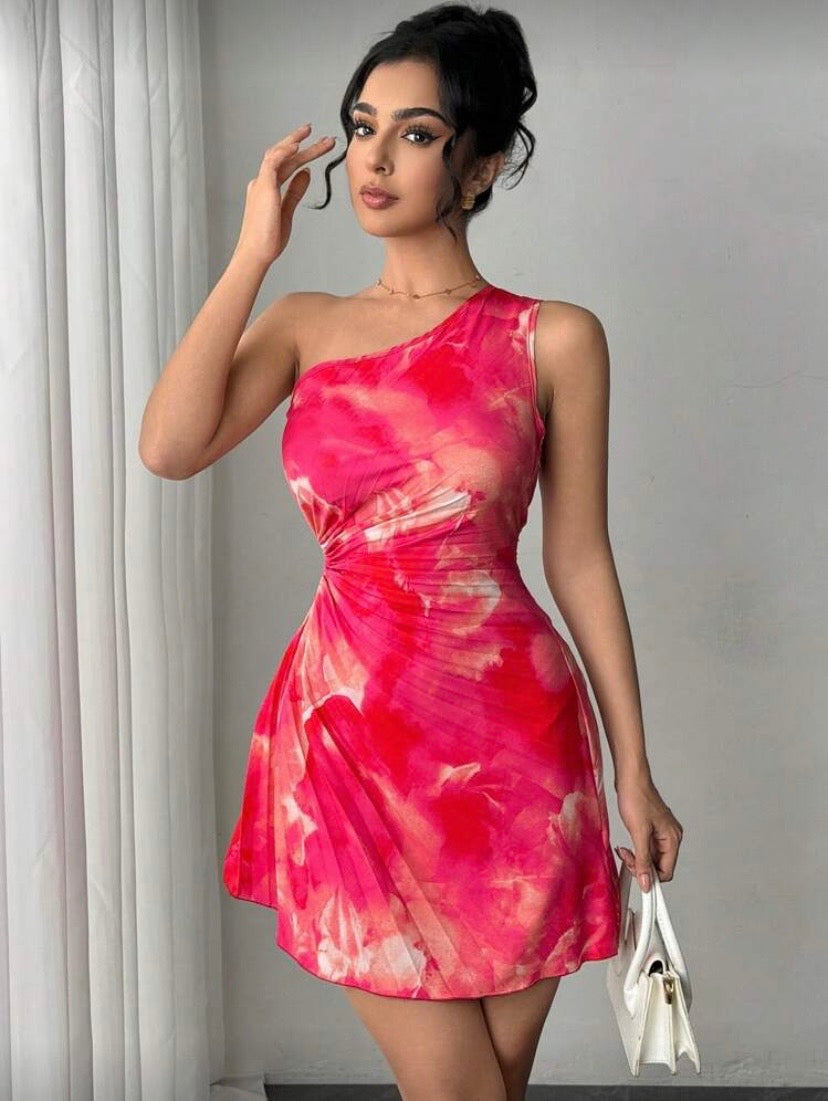 Robe slip sans manches à imprimé tie-dye au style décontracté