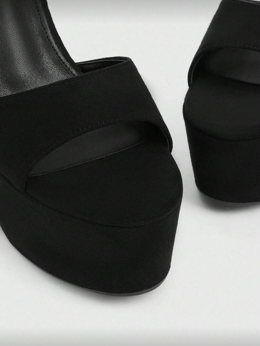 Sandales Femme à Talon Haut et Plateforme – Talon Épais, Style Élégant Imperméable pour Soirée et Fêtes