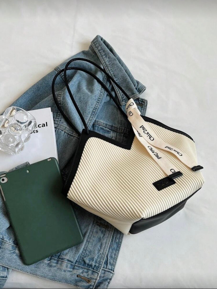 Sac épaule color block à double poignée, grande capacité, style classique et élégant 👜