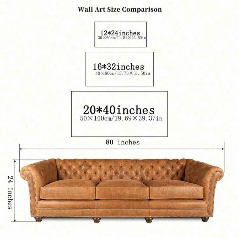 Grande toile murale abstraite verte style peinture à l’huile, décoration élégante sans cadre pour salon ou chambre, 50 × 100 cm