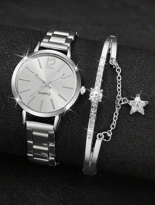 Montre digitale élégante à petit cadran avec bracelet assorti – Ensemble raffiné pour femme 🎓✨
