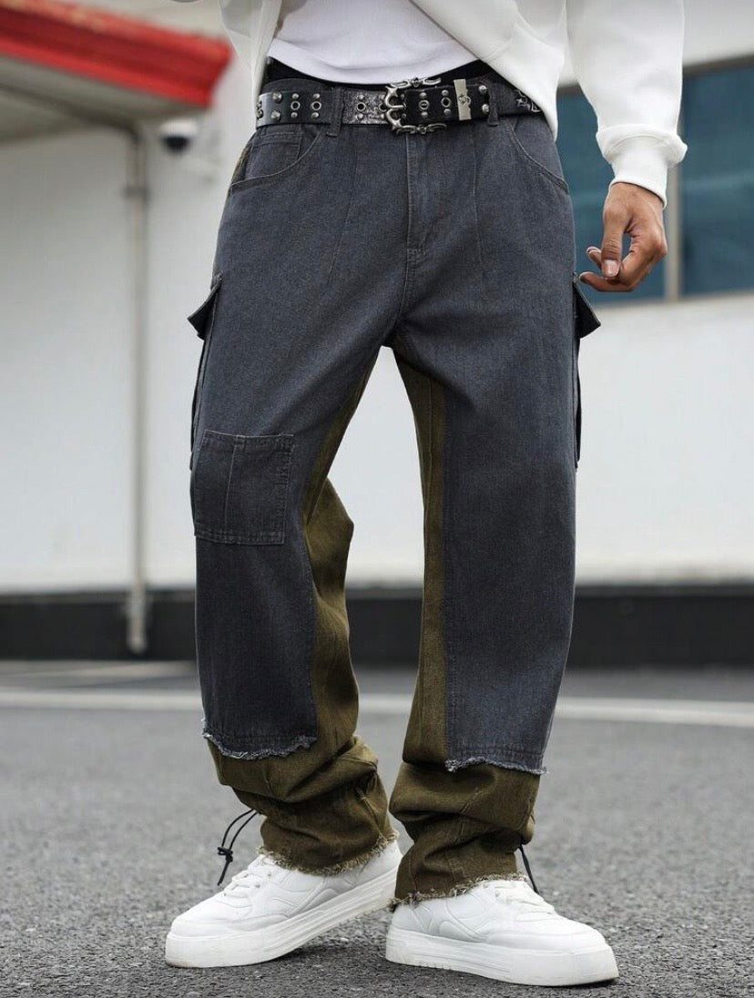 Pantalon Cargo Homme Décontracté en Coton, Coupe Baggy et Style Urbain