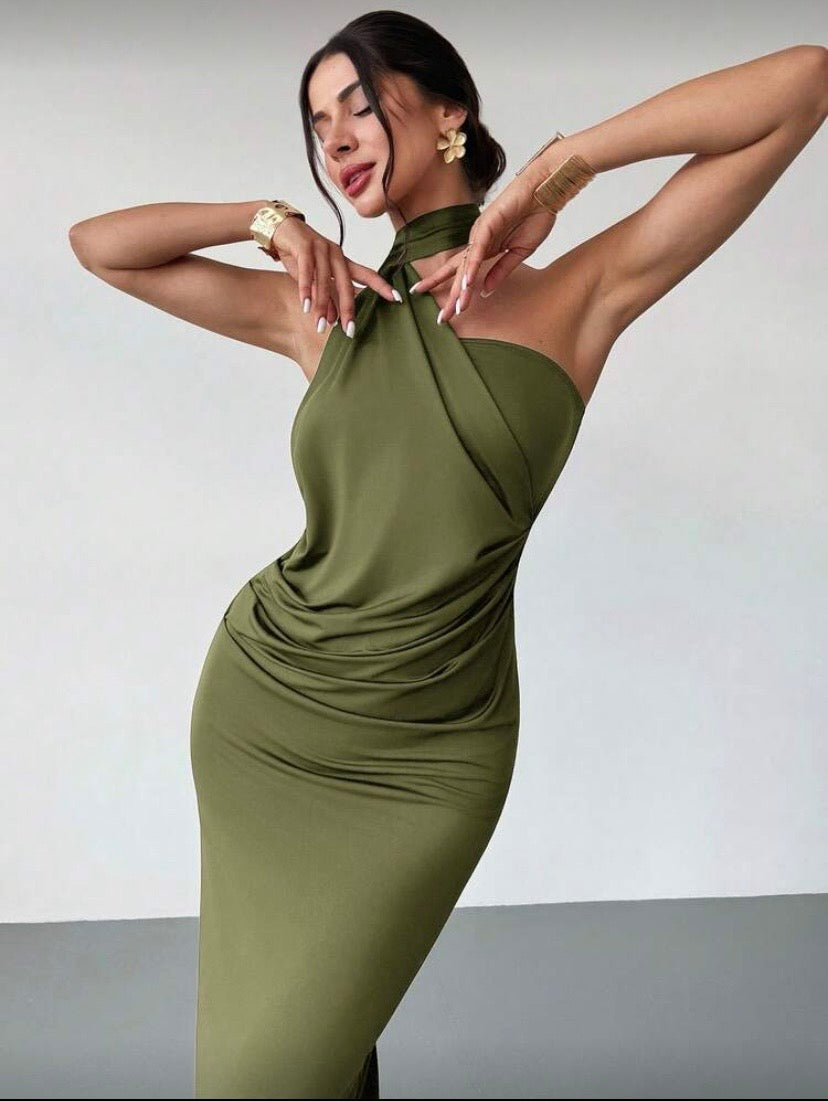Robe longue ample à manches évasées asymétriques, style bohème élégant ✨