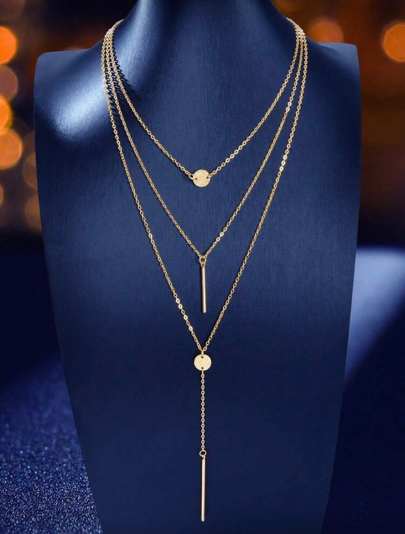Collier long tendance à chaînes multi-rangs – Élégance moderne et stylée ✨