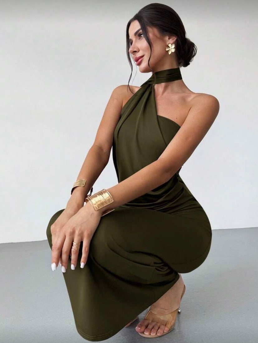 Robe longue ample à manches évasées asymétriques, style bohème élégant ✨