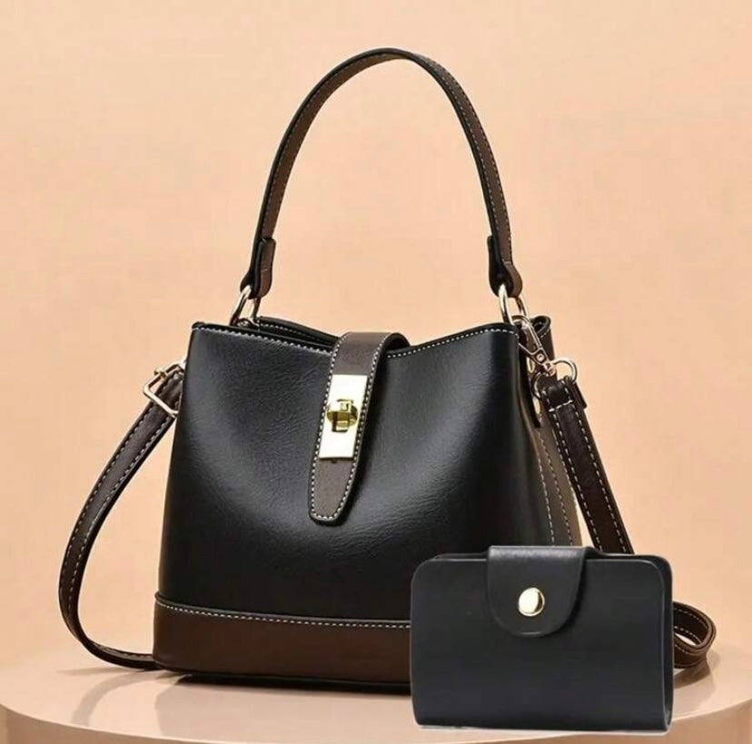 Set sac seau polyvalent pour femme, sac à bandoulière élégant à porter épaule ou croisé, grande capacité 👜