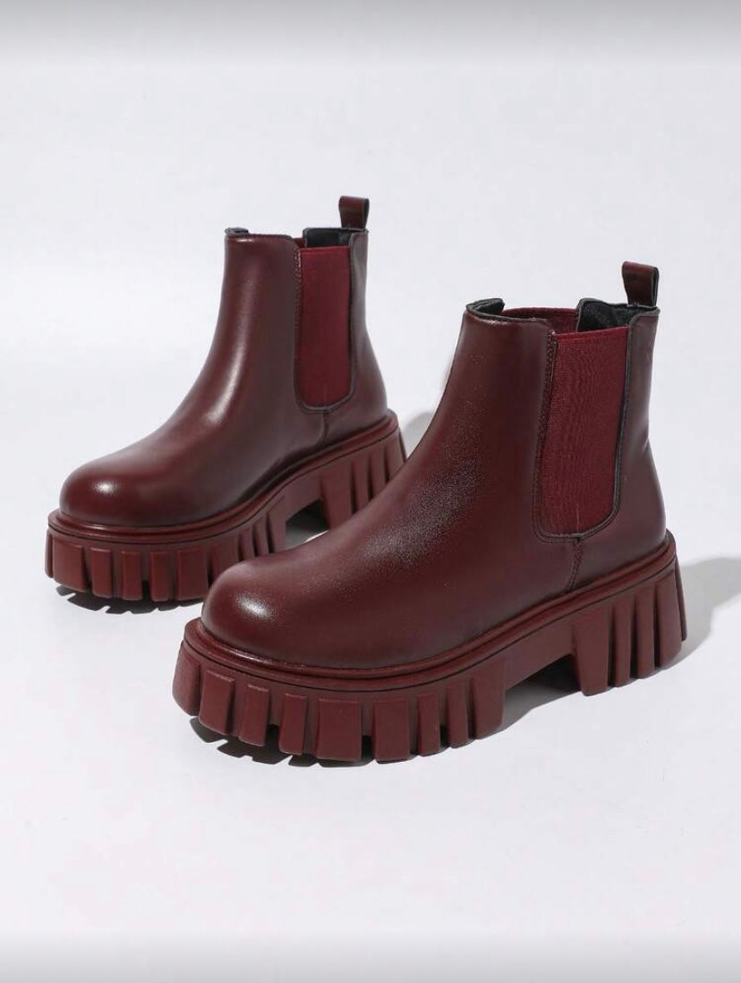 Bottines Femme Ajustées Style Britannique – Confort Élastique, Idéales avec Leggings et Jeans