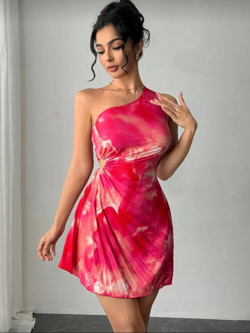Robe slip sans manches à imprimé tie-dye au style décontracté