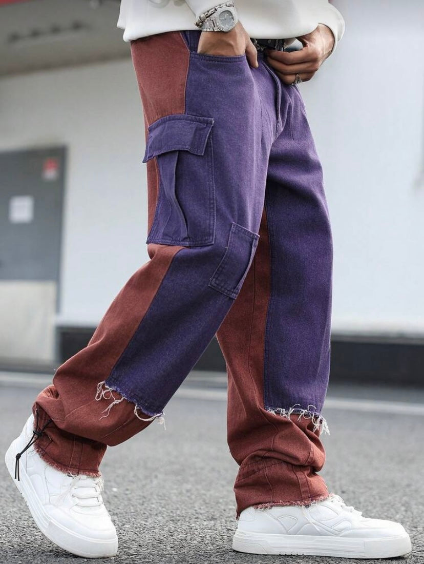 Pantalon Cargo Homme Décontracté en Coton, Coupe Baggy et Style Urbain