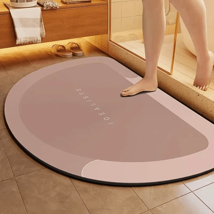 Tapis de bain ultra absorbant antidérapant en diatomite – Séchage rapide pour salle de bain et entrée 🚿✨