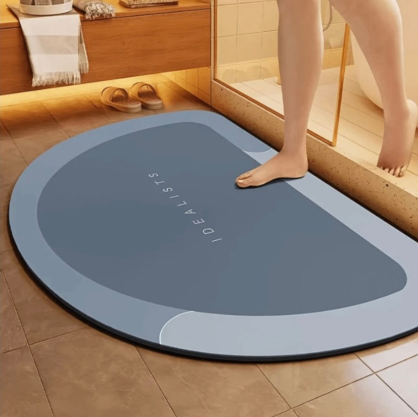 Tapis de bain ultra absorbant antidérapant en diatomite – Séchage rapide pour salle de bain et entrée 🚿✨