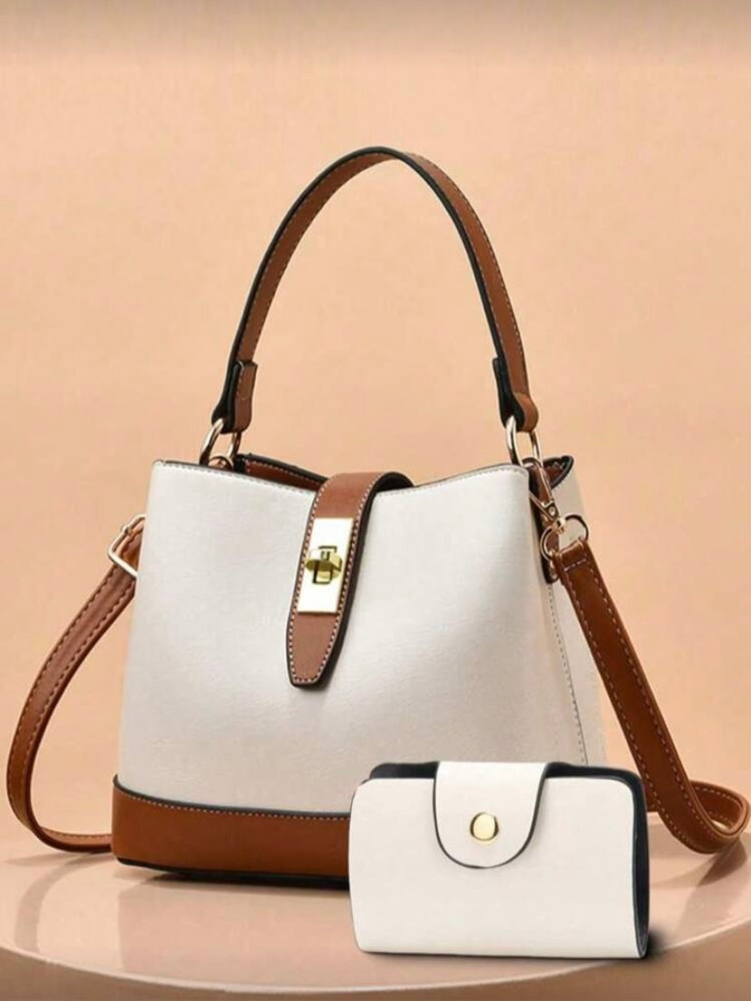 Set sac seau polyvalent pour femme, sac à bandoulière élégant à porter épaule ou croisé, grande capacité 👜