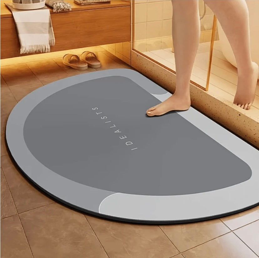 Tapis de bain ultra absorbant antidérapant en diatomite – Séchage rapide pour salle de bain et entrée 🚿✨