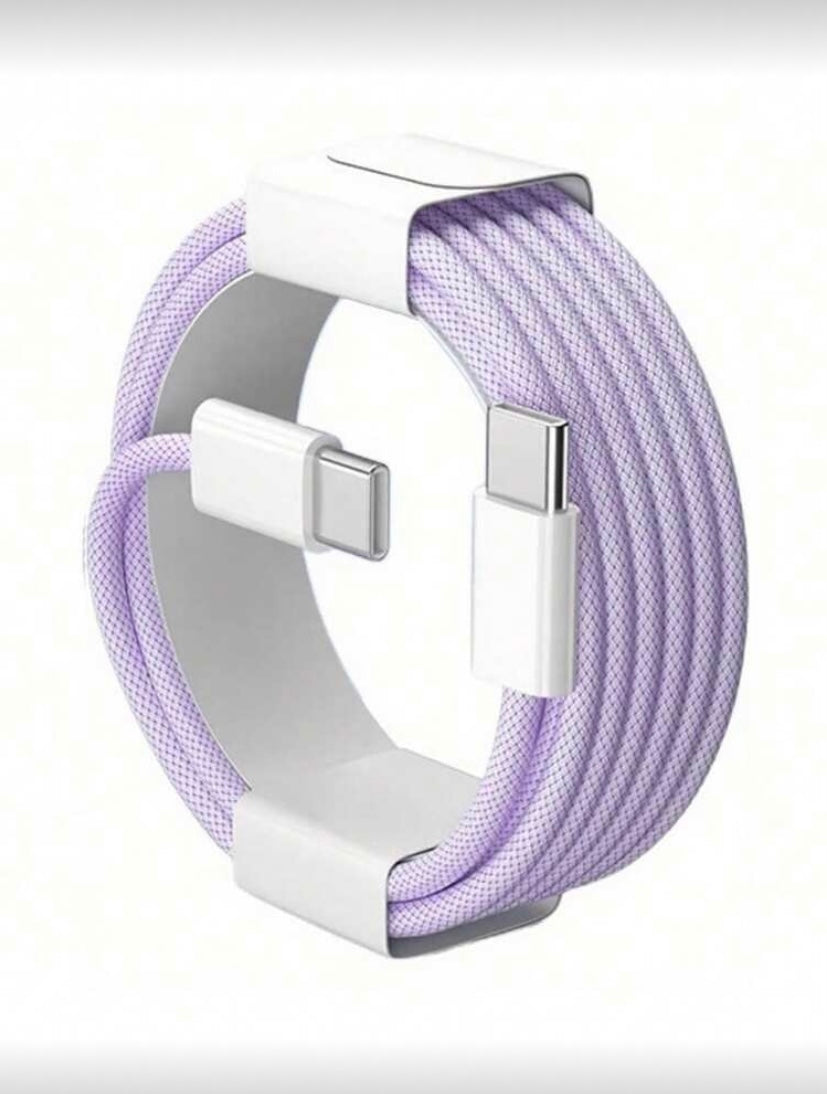 Câble USB-C vers USB-C tressé en nylon pour charge rapide et transfert de données