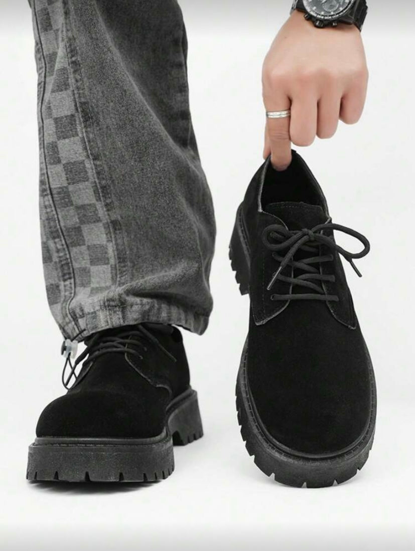 Bottines Homme Finition Mate, Style Travail Rétro, Semelle Épaisse et Légères — Taille Grand, Prendre Une Pointure En Dessous